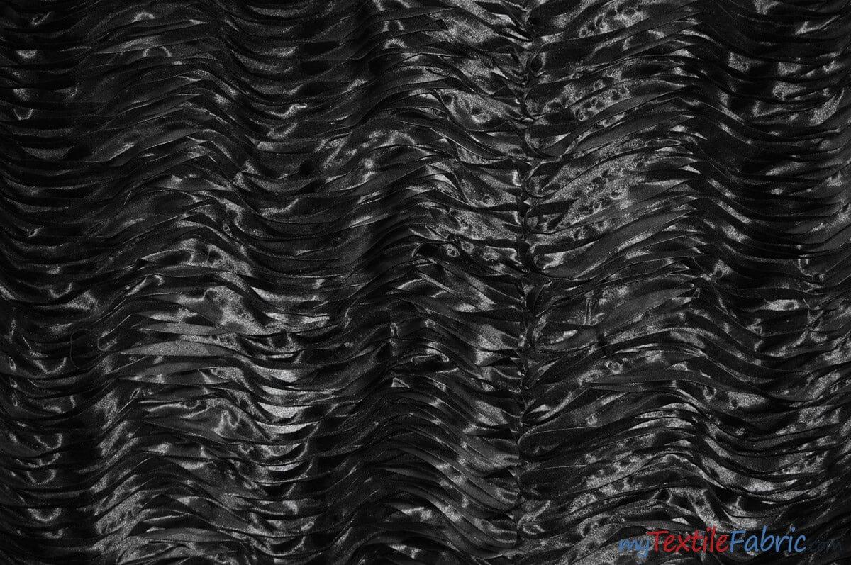 Australian Layered Puff Satin | 54" Wide | Multiple Colors | Fabric mytextilefabric Yards Black
