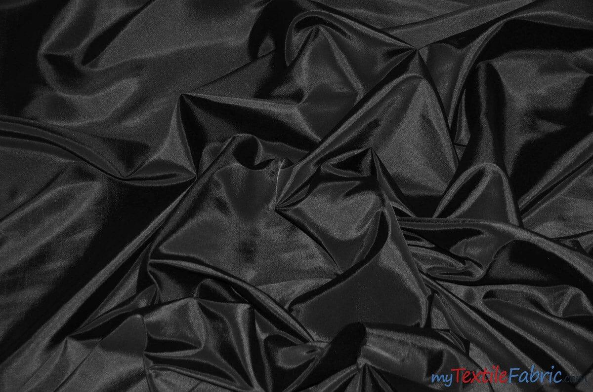 Stretch Taffeta Fabric | 60" Wide | Multiple Solid Colors | Sample Swatch | Costumes, Apparel, Cosplay, Designs | Fabric mytextilefabric Sample Swatches Black