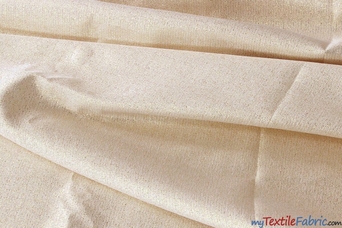 Starburst Metallic Brocade Fabric | Metallic Jacquard Fabric | 60" Wide | Multiple Colors | Drapery, Curtains, Tablecloths | Fabric mytextilefabric Yards Blush Gold