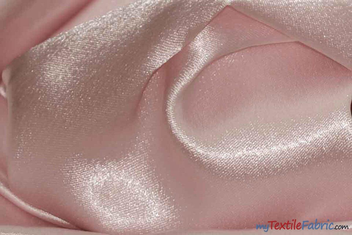 Superior Quality Crepe Back Satin | Japan Quality | 60" Wide | Continuous Yards | Multiple Colors | Fabric mytextilefabric Yards Blush Pink