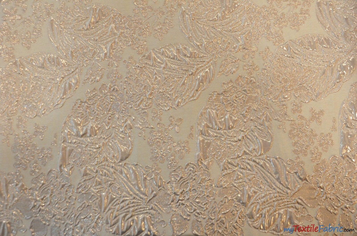 Botanical Bubble Metallic Jacquard | Design 16975A |54" Wide | 4 Colors Available | Fabric mytextilefabric Yards Blush Pink