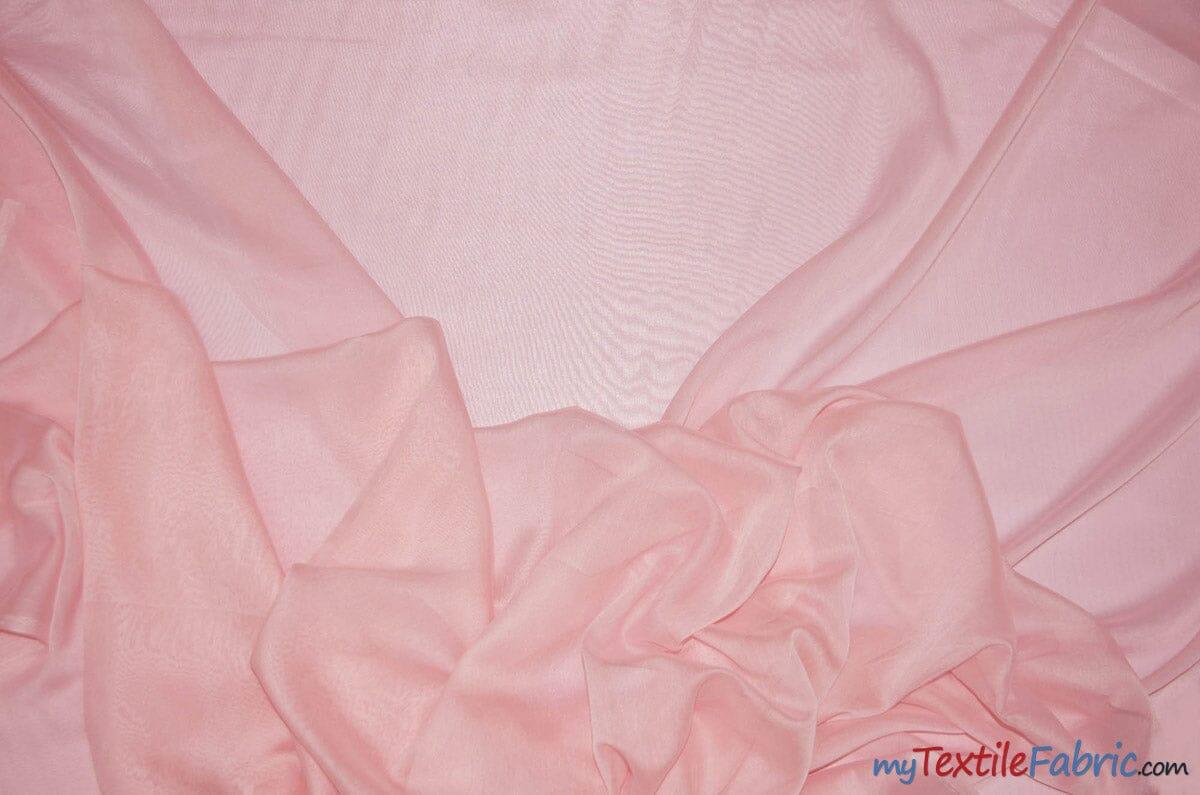 Two Tone Chiffon Fabric | Iridescent Chiffon Fabric | 60" Wide | Clean Edge | Multiple Colors | Continuous Yards | Fabric mytextilefabric Yards Blush Pink