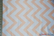 Load image into Gallery viewer, Chevron Satin Fabric | Chevron L&#39;amour Satin | Matte Satin Print | 60&quot; Wide | Multiple Colors | Fabric mytextilefabric Yards Blush 
