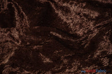 Load image into Gallery viewer, Panne Velvet Fabric | 60&quot; Wide | Crush Panne Velour | Apparel, Costumes, Cosplay, Curtains, Drapery &amp; Home Decor | Fabric mytextilefabric Yards Brown 
