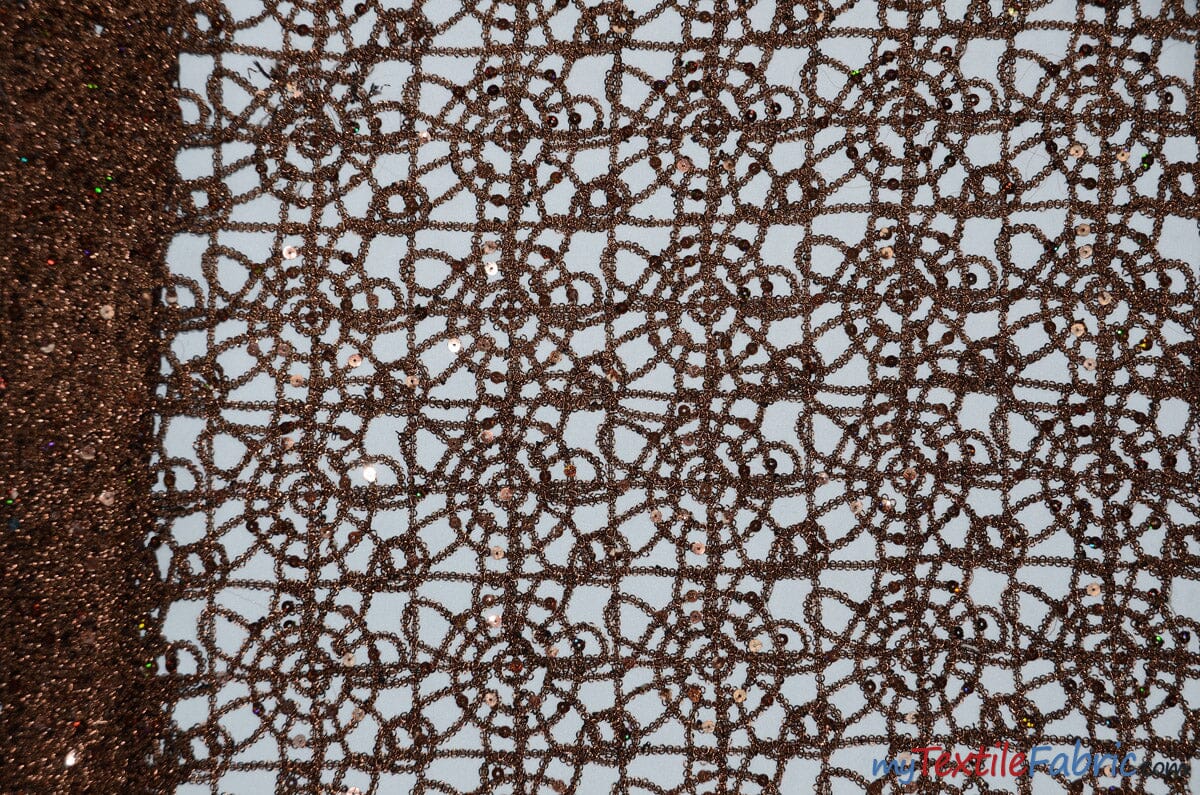 Open Weave Chain Chemical Lace Fabric | 50