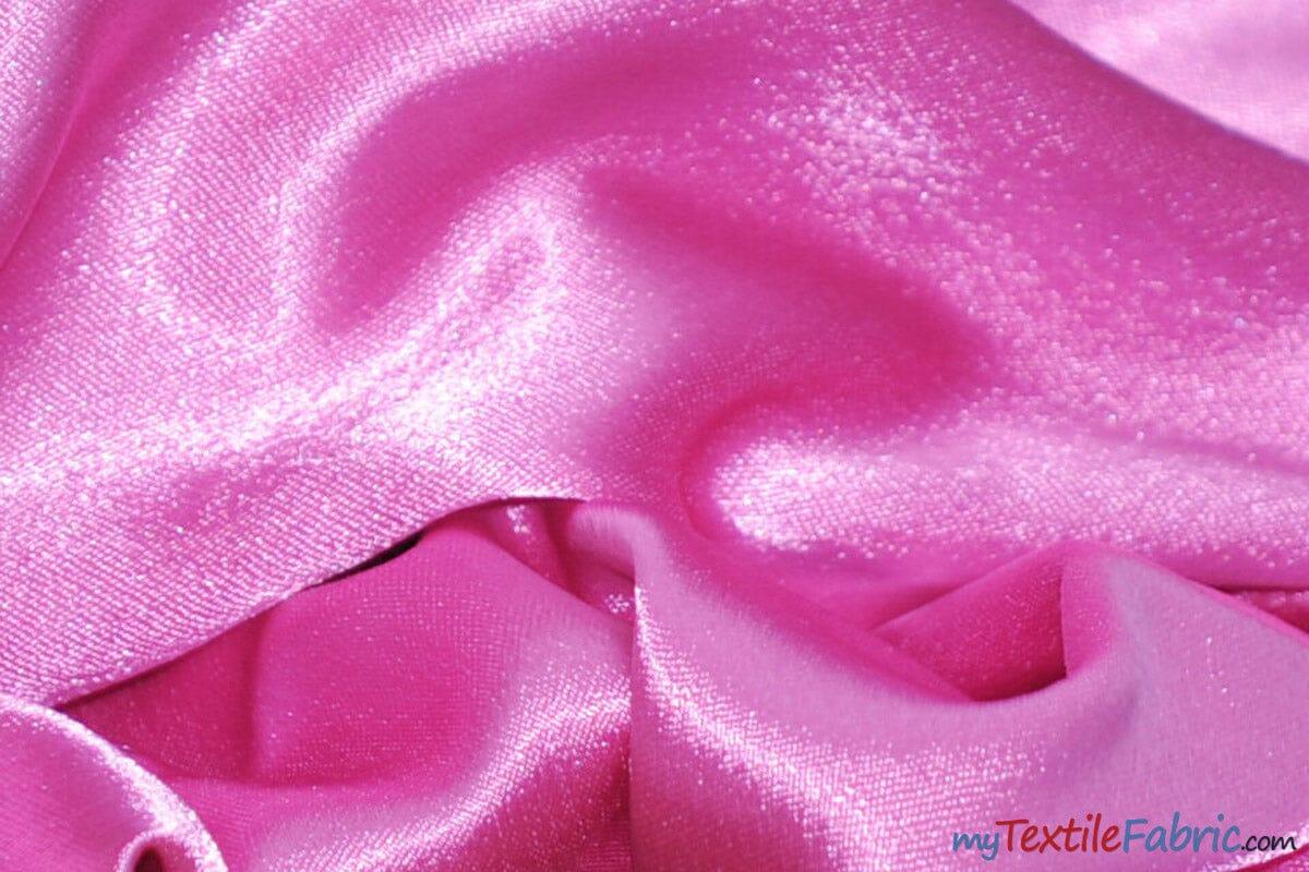Superior Quality Crepe Back Satin | Japan Quality | 60" Wide | Continuous Yards | Multiple Colors | Fabric mytextilefabric Yards Bubblegum
