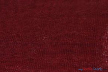 Load image into Gallery viewer, Crystal Organza Fabric | Sparkle Sheer Organza | 60&quot; Wide | Sample Swatch | Multiple Colors | Fabric mytextilefabric Sample Swatches Burgundy 
