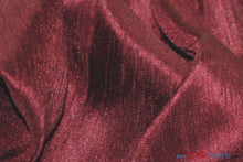 Load image into Gallery viewer, Shantung Satin Fabric | Satin Dupioni Silk Fabric | 60&quot; Wide | Multiple Colors | Continuous Yards | Fabric mytextilefabric Yards Burgundy 
