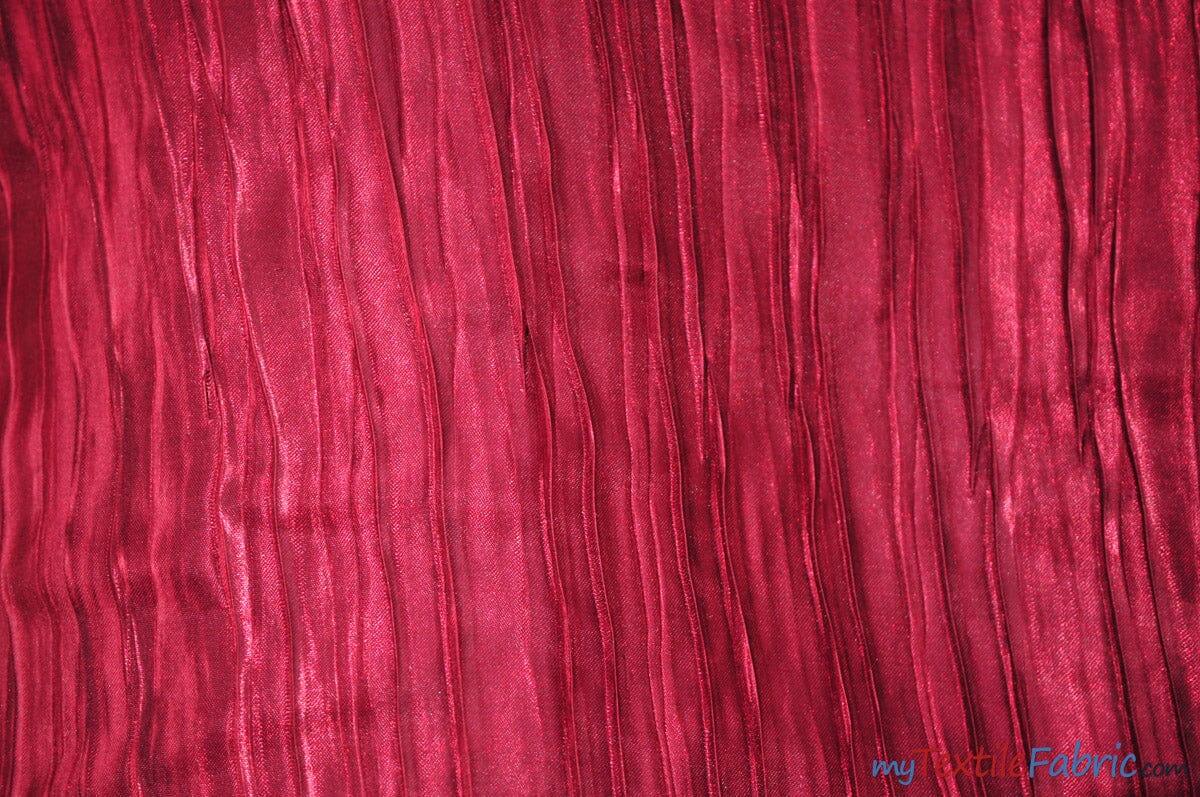 Extra Wide Italian Crush Satin | 108" Wide | Multiple Colors | Fabric mytextilefabric Yards Burgundy