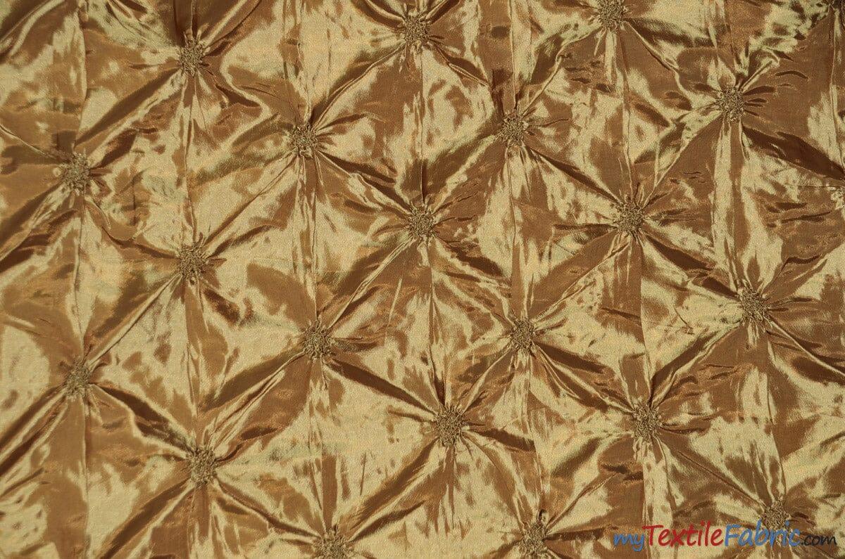 Pinwheel Taffeta Fabric | Button Taffeta Fabric | 48" Wide | Multiple Colors | Fabric mytextilefabric Yards Camel