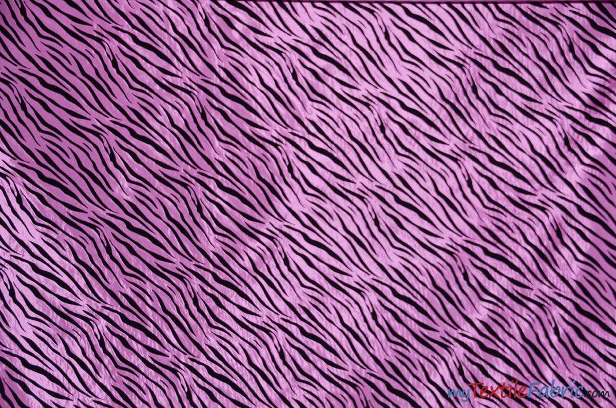 Zebra Flocking Taffeta | Flocking Velvet Zebra on Taffeta Fabric | 60" Wide | Curtains, Apparel, Cosplay, Costume, Decor | Fabric mytextilefabric Yards Candy Pink Zebra