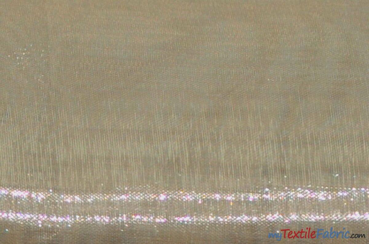 Soft and Smooth Mirror Organza Fabric | 60" Wide | Continuous Yards | Multiple Colors | Fabric mytextilefabric Yards Cappuccino