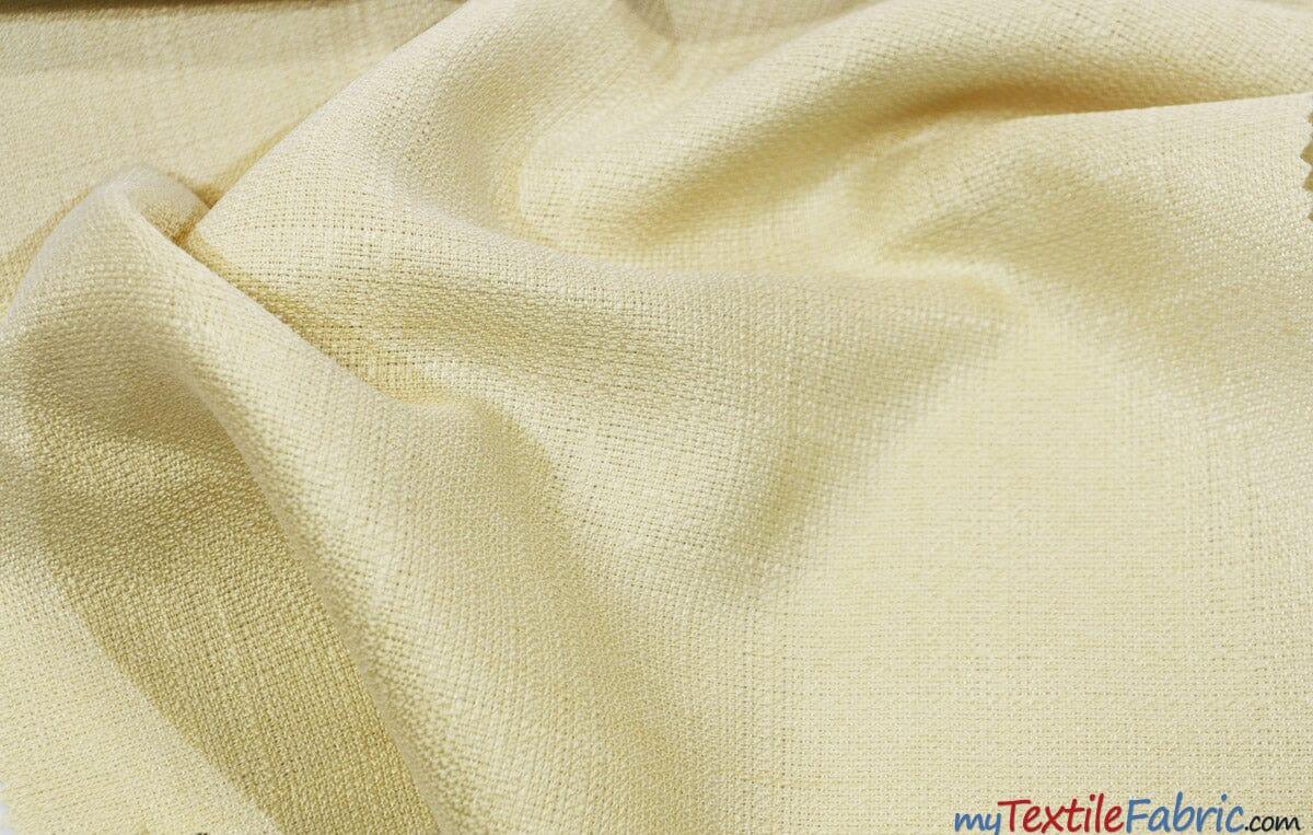 Rustic Linen Fabric | Imitation Linen Fabric | Faux Linen Fabric | 58" Wide | 5 Colors | Fabric mytextilefabric Yards Champagne