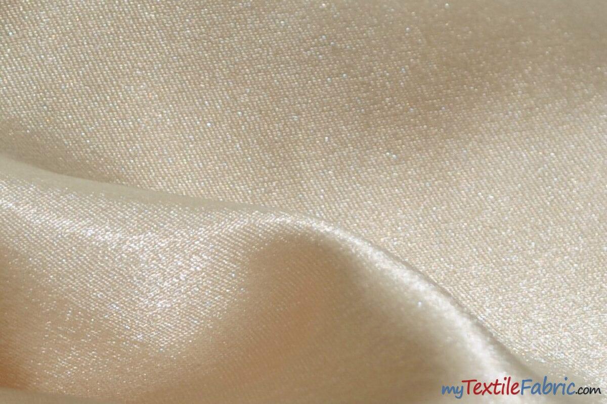 Superior Quality Crepe Back Satin | Japan Quality | 60" Wide | Continuous Yards | Multiple Colors | Fabric mytextilefabric Yards Champagne