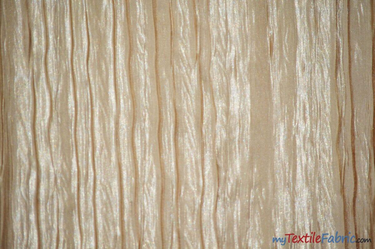 Extra Wide Italian Crush Satin | 108" Wide | Multiple Colors | Fabric mytextilefabric Yards Champagne