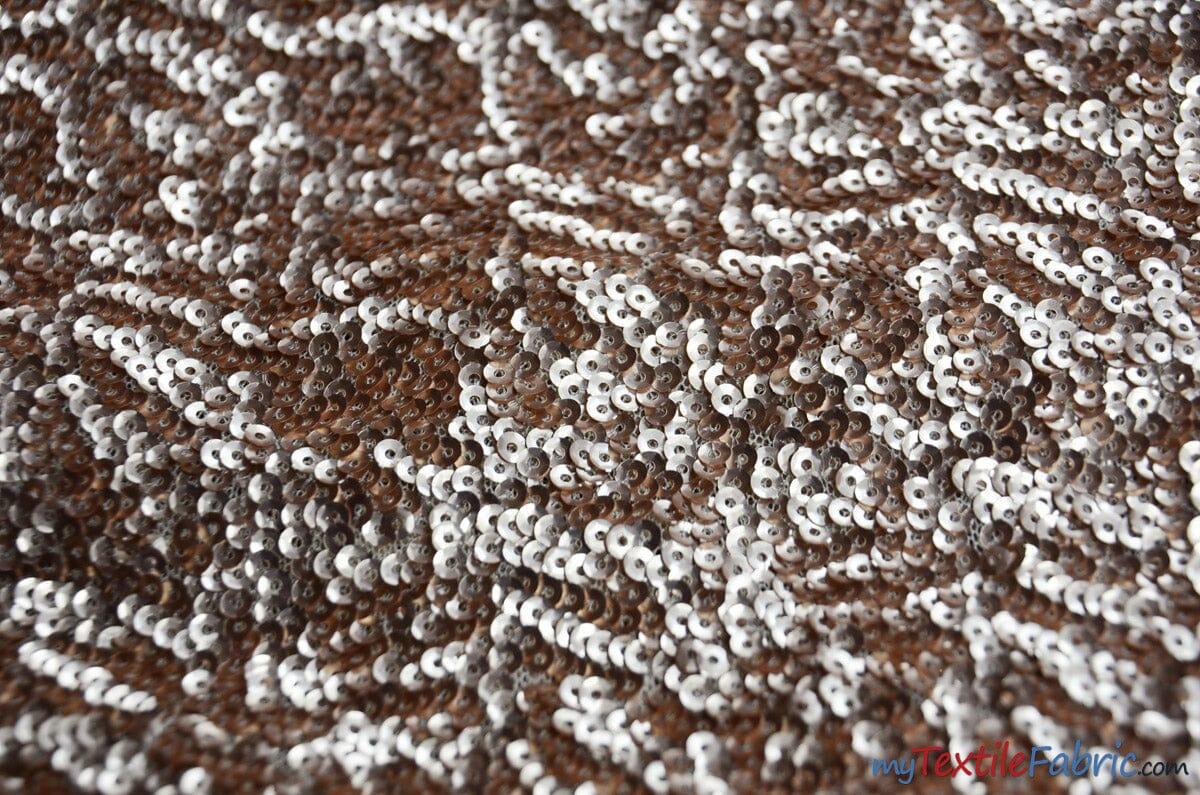 Gatsby Sequins Fabric | 6mm Flat Sewn Sequins on Mesh | 52" Wide | Multiple Colors | Fabric mytextilefabric Yards Champagne