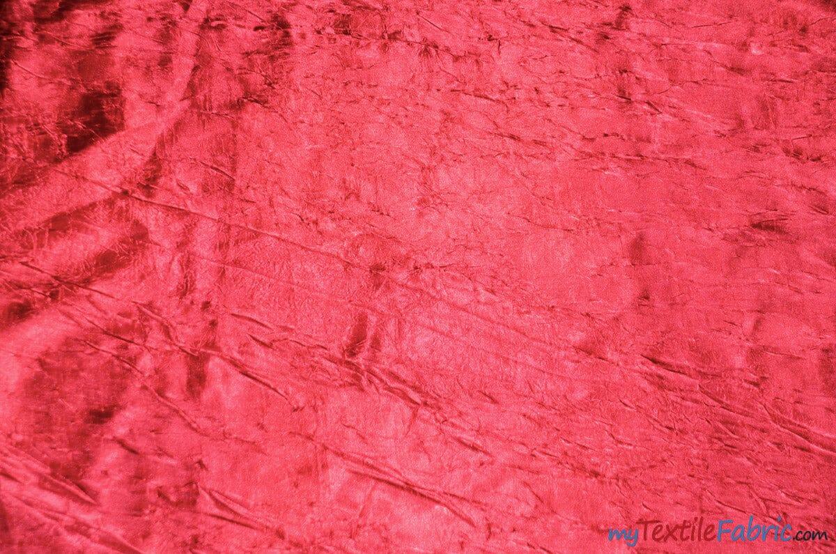 Silky Crush Satin | Crush Charmeuse Bichon Satin | 54" Wide | Continuous Yards | Multiple Colors | Fabric mytextilefabric Yards Cherry