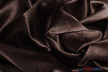 Load image into Gallery viewer, L&#39;Amour Satin Fabric | Polyester Matte Satin | Peau De Soie | 60&quot; Wide | Continuous Yards | Wedding Dress, Tablecloth, Multiple Colors | Fabric mytextilefabric Yards Chocolate 
