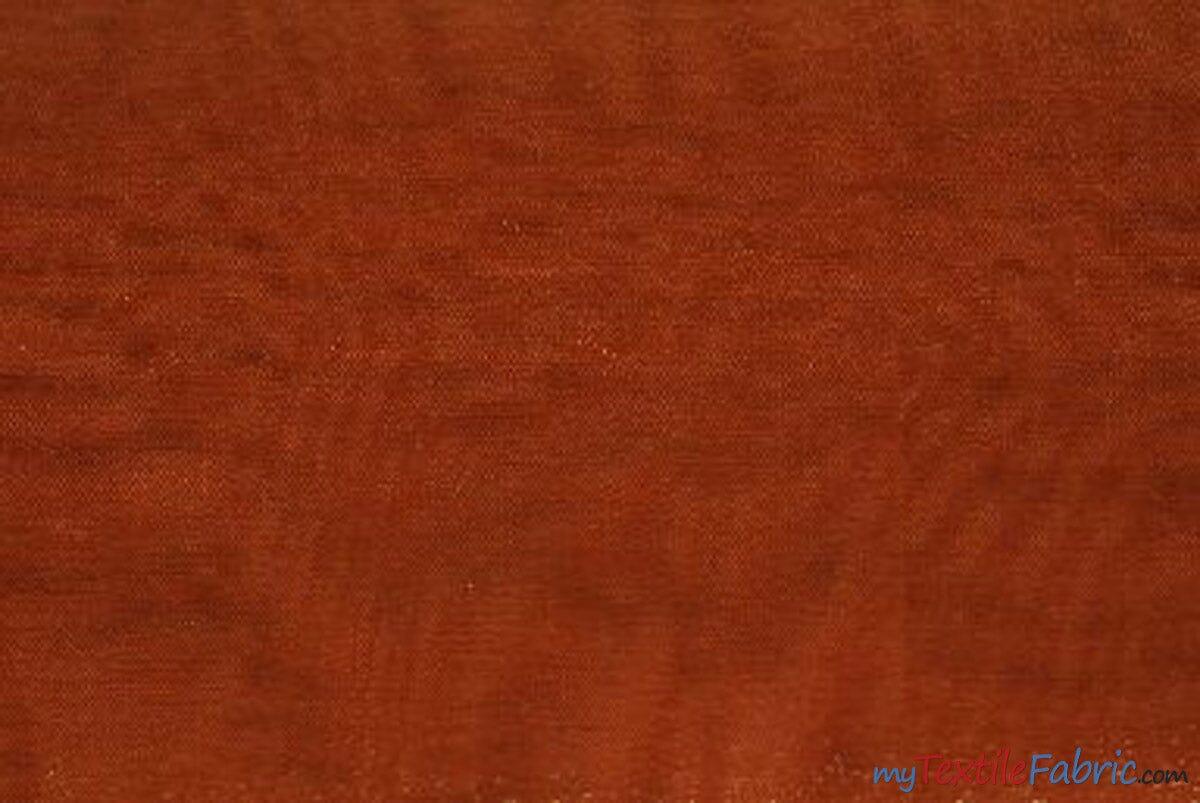 Crystal Organza Fabric | Sparkle Sheer Organza | 60" Wide | Continuous Yards | Multiple Colors | Fabric mytextilefabric Yards Cinnamon