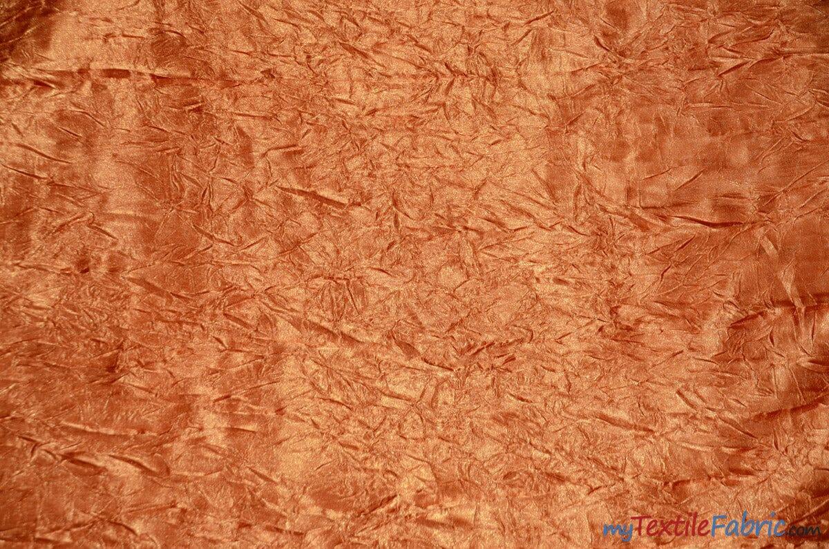 Silky Crush Satin | Crush Charmeuse Bichon Satin | 54" Wide | Continuous Yards | Multiple Colors | Fabric mytextilefabric Yards Cinnamon