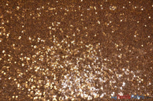 Load image into Gallery viewer, Glitz Mesh Sequins Fabric | 3mm Glitter Sequins | 52&quot; Wide | Multiple Colors | Fabric mytextilefabric Yards Copper 
