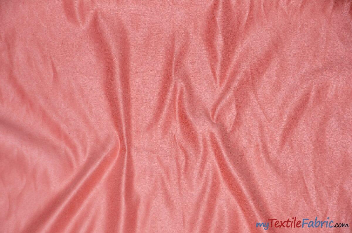Suede Fabric | Microsuede | 40 Colors | 60" Wide | Faux Suede | Upholstery Weight, Tablecloth, Bags, Pouches, Cosplay, Costume | Wholesale Bolt | Fabric mytextilefabric Bolts Coral