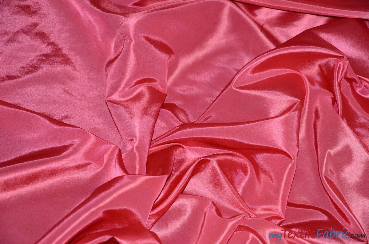 Stretch Taffeta Fabric | 60" Wide | Multiple Solid Colors | Continuous Yards | Costumes, Apparel, Cosplay, Designs | Fabric mytextilefabric Yards Coral