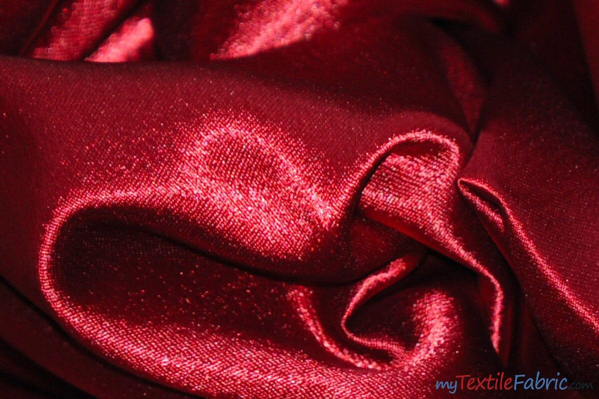 Superior Quality Crepe Back Satin | Japan Quality | 60" Wide | Continuous Yards | Multiple Colors | Fabric mytextilefabric Yards Cranberry