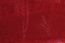 Load image into Gallery viewer, Crystal Organza Fabric | Sparkle Sheer Organza | 60&quot; Wide | Sample Swatch | Multiple Colors | Fabric mytextilefabric Sample Swatches Cranberry 
