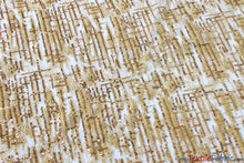 Load image into Gallery viewer, Sequins Everleigh Lace Fabric | Everleigh Embroidery | 52&quot; Wide | Multiple Colors | Fabric mytextilefabric Yards Creative Gold 
