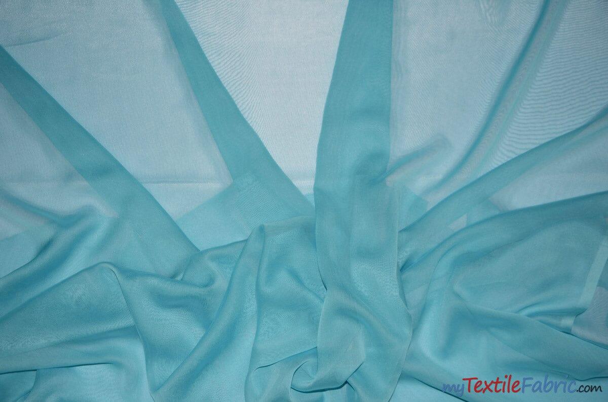 Two Tone Chiffon Fabric | Iridescent Chiffon Fabric | 60" Wide | Clean Edge | Multiple Colors | Continuous Yards | Fabric mytextilefabric Yards Dark Aqua