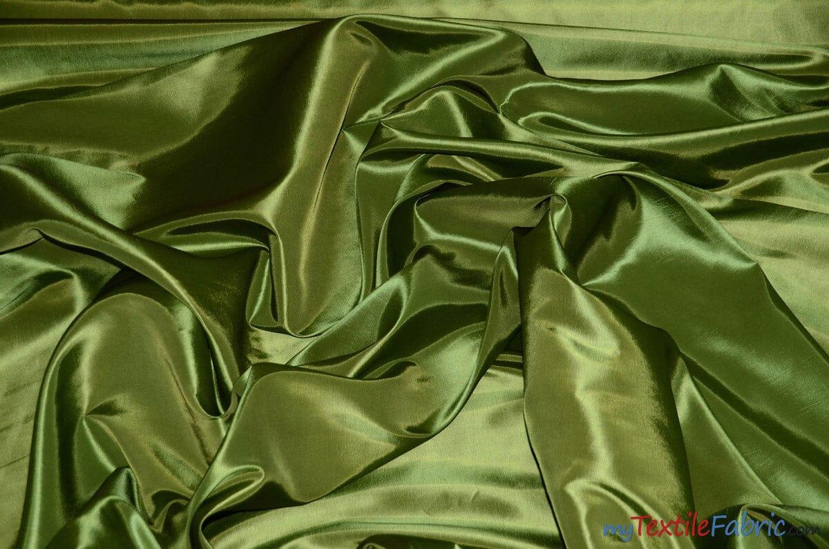 Stretch Taffeta Fabric | 60" Wide | Multiple Solid Colors | Continuous Yards | Costumes, Apparel, Cosplay, Designs | Fabric mytextilefabric Yards Dark Avocado