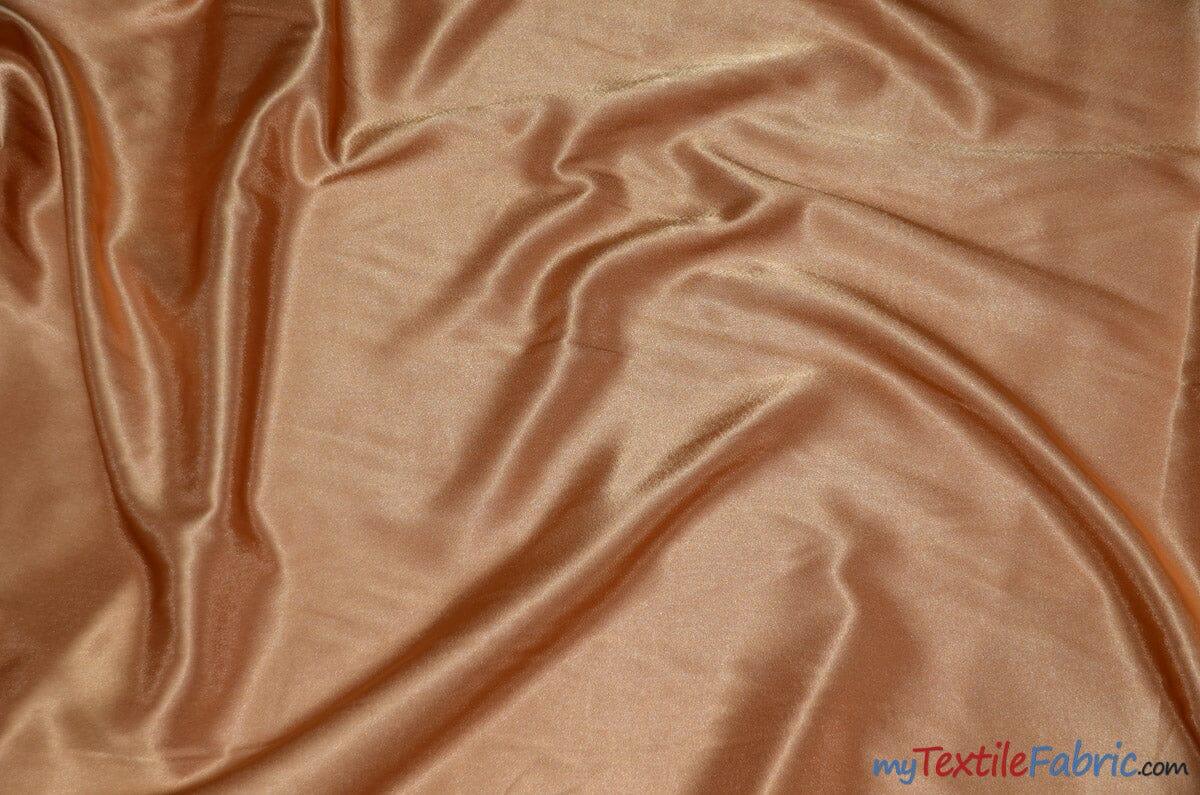 Crepe Back Satin | Korea Quality | 60" Wide | Continuous Yards | Multiple Colors | Fabric mytextilefabric Yards Dark Gold