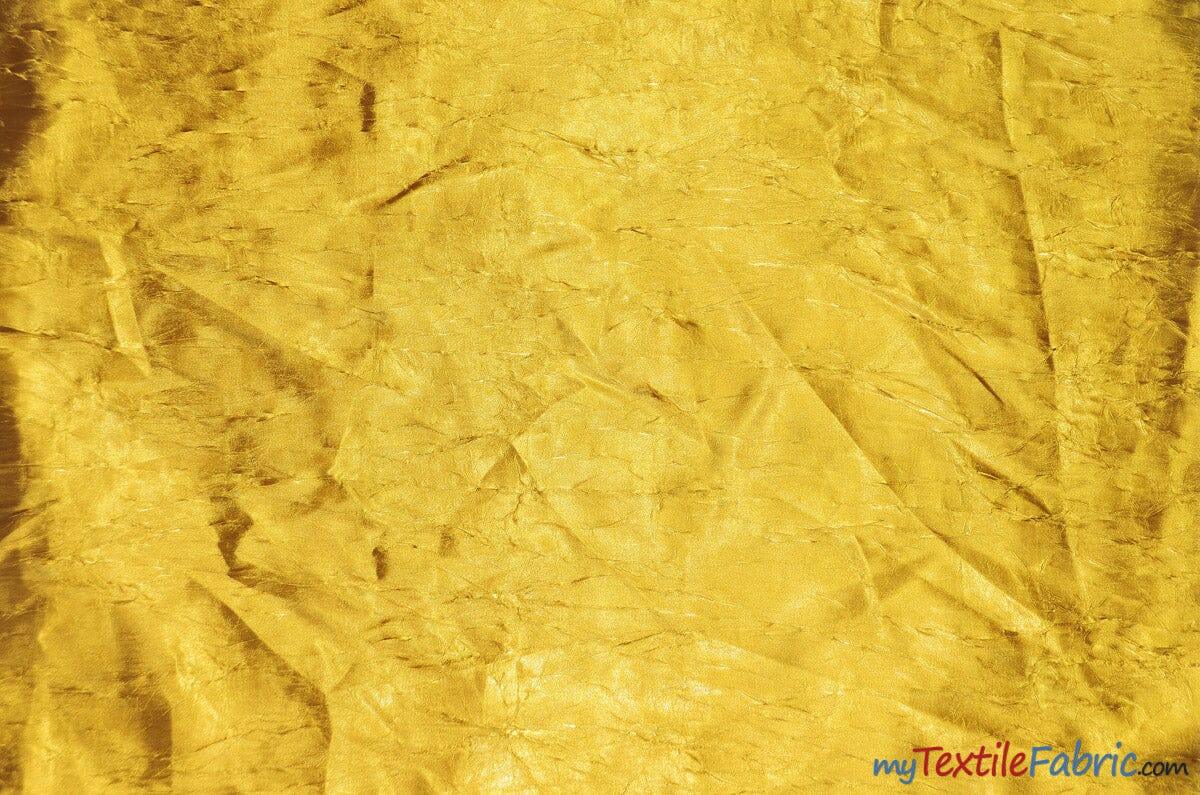 Silky Crush Satin | Crush Charmeuse Bichon Satin | 54" Wide | Continuous Yards | Multiple Colors | Fabric mytextilefabric Yards Dark Gold