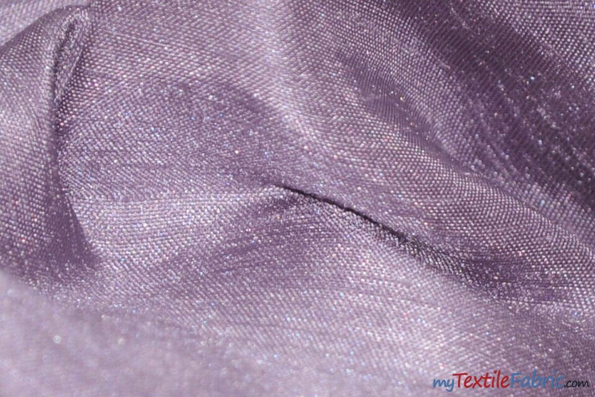 Shantung Satin Fabric | Satin Dupioni Silk Fabric | 60" Wide | Multiple Colors | Continuous Yards | Fabric mytextilefabric Yards Dark Lilac