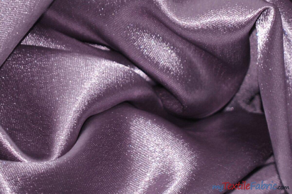 Superior Quality Crepe Back Satin | Japan Quality | 60" Wide | Continuous Yards | Multiple Colors | Fabric mytextilefabric Yards Dark Lilac
