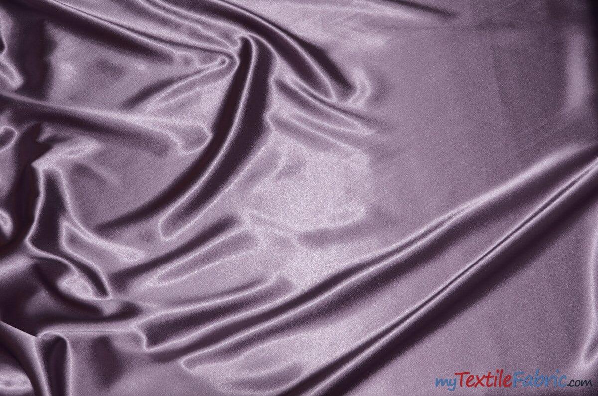 Crepe Back Satin | Korea Quality | 60" Wide | Continuous Yards | Multiple Colors | Fabric mytextilefabric Yards Dark Lilac