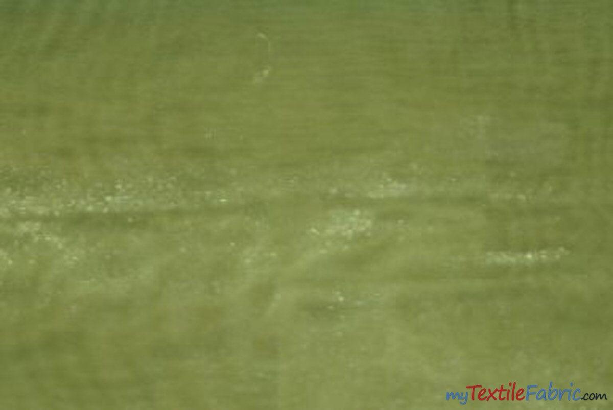 Crystal Organza Fabric | Sparkle Sheer Organza | 60" Wide | Continuous Yards | Multiple Colors | Fabric mytextilefabric Yards Dark Lime