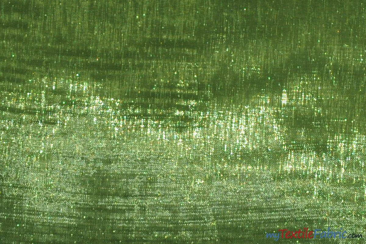 Soft and Smooth Mirror Organza Fabric | 60" Wide | Continuous Yards | Multiple Colors | Fabric mytextilefabric Yards Dark Lime