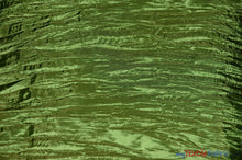 Load image into Gallery viewer, Crease Taffeta Fabric | Crush Taffeta | 52&quot; Wide | Wholesale Bolt | Multiple Colors | Fabric mytextilefabric Bolts Dark Lime 
