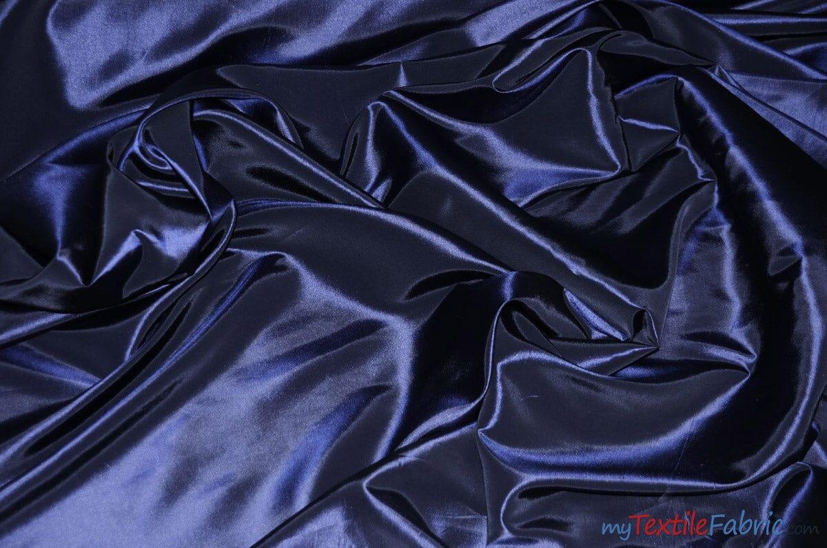 Taffeta Fabric | Two Tone Taffeta Fabric | Non Stretch Taffeta | 60" Wide | Multiple Solid Colors | Continuous Yards | Fabric mytextilefabric Yards Dark Navy