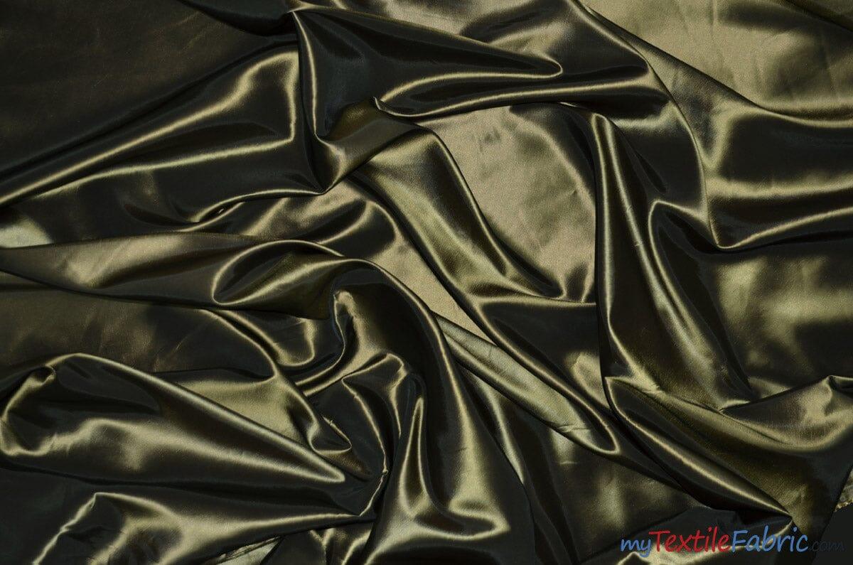 Taffeta Fabric | Two Tone Taffeta Fabric | Non Stretch Taffeta | 60" Wide | Multiple Solid Colors | Continuous Yards | Fabric mytextilefabric Yards Dark Olive