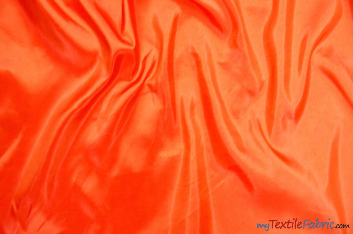 Taffeta Fabric | Two Tone Taffeta Fabric | Non Stretch Taffeta | 60" Wide | Multiple Solid Colors | Continuous Yards | Fabric mytextilefabric Yards Dark Orange