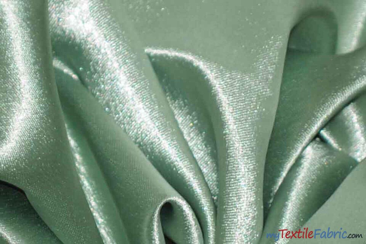 Superior Quality Crepe Back Satin | Japan Quality | 60" Wide | Continuous Yards | Multiple Colors | Fabric mytextilefabric Yards Dark Sage