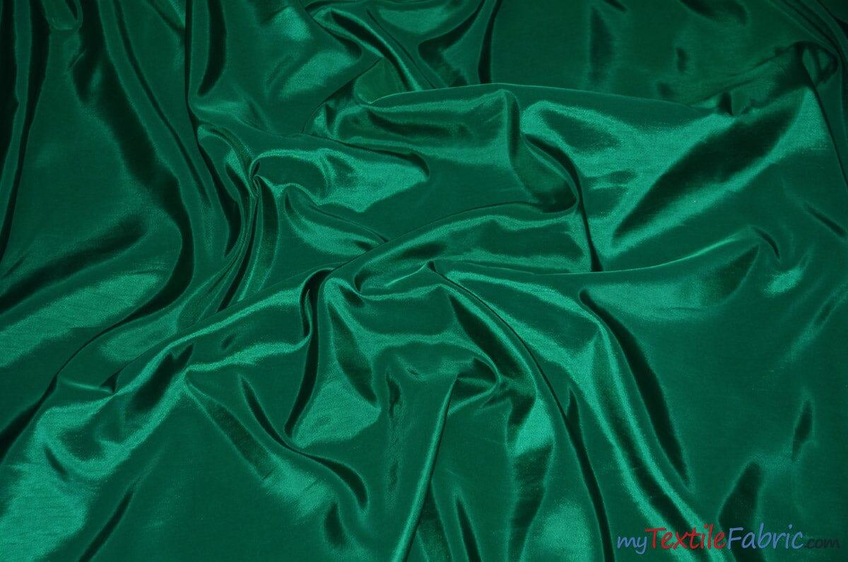 Taffeta Fabric | Two Tone Taffeta Fabric | Non Stretch Taffeta | 60" Wide | Multiple Solid Colors | Continuous Yards | Fabric mytextilefabric Yards Emerald