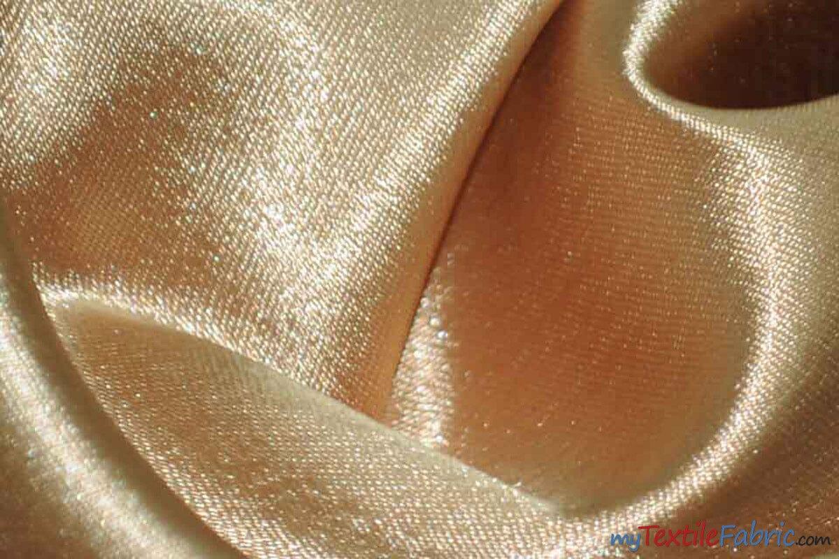 Superior Quality Crepe Back Satin | Japan Quality | 60" Wide | Continuous Yards | Multiple Colors | Fabric mytextilefabric Yards Fiesta Gold