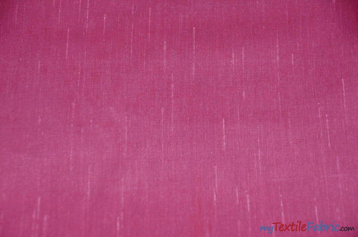 IFR Extra Wide Dupioni Silk | 100% Polyester Faux Dupioni Fabric | 120" Wide | Multiple Colors | Fabric mytextilefabric Yards Fuchsia