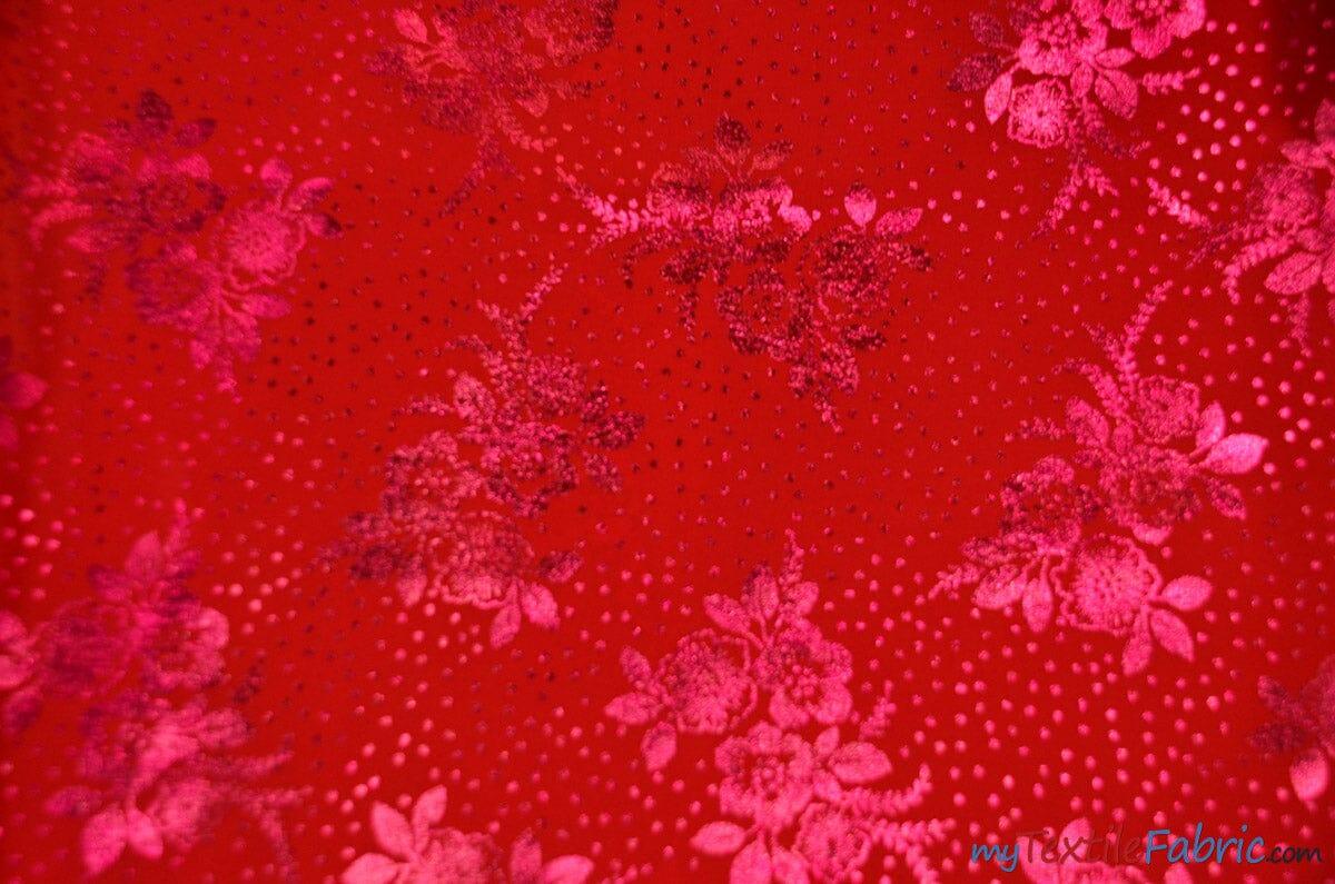 Koshibo Metallic Foil Print | Koshibo Fabric | 60" Wide | Three Colors | Fabric mytextilefabric Yards Fuchsia