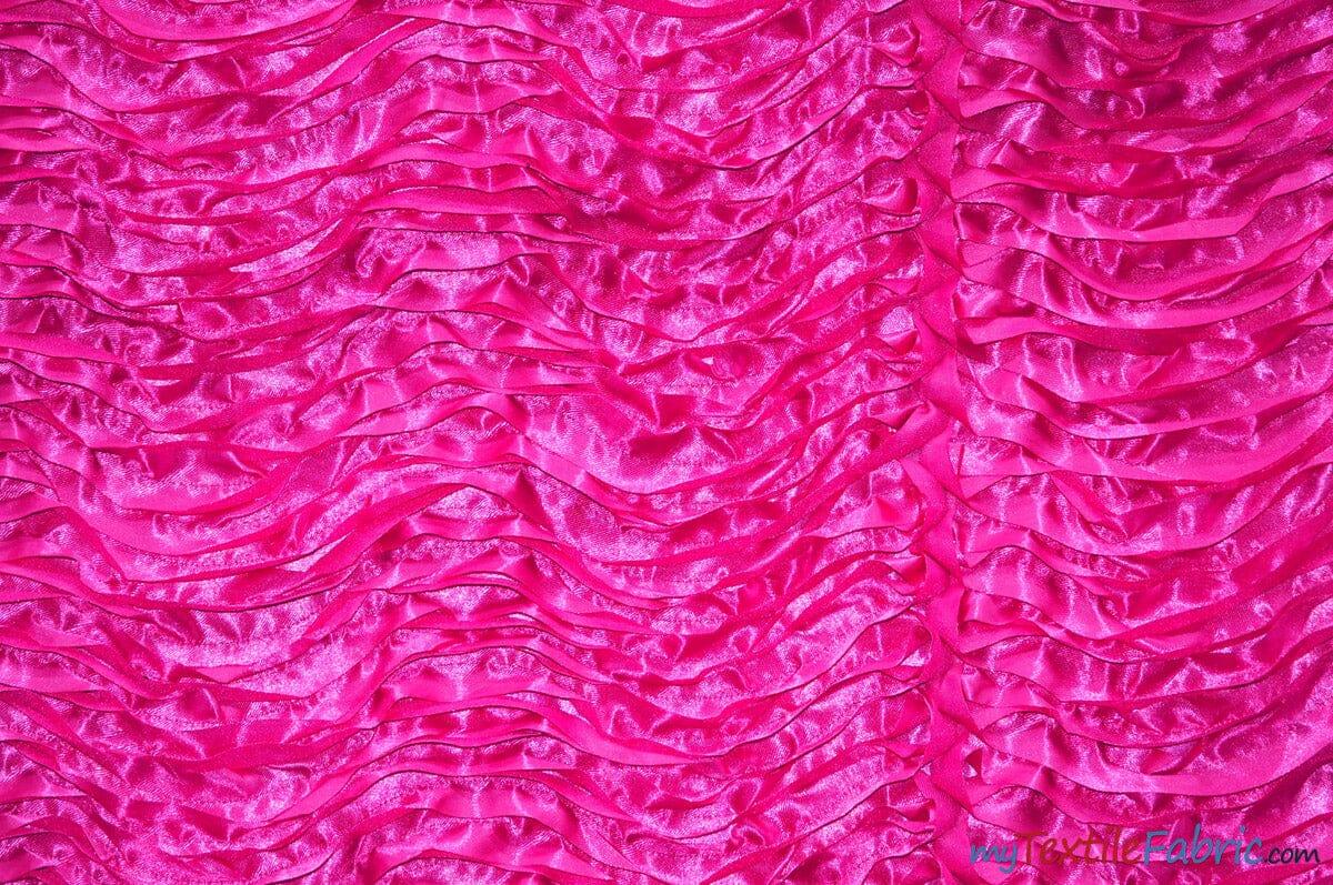 Australian Layered Puff Satin | 54" Wide | Multiple Colors | Fabric mytextilefabric Yards Fuchsia
