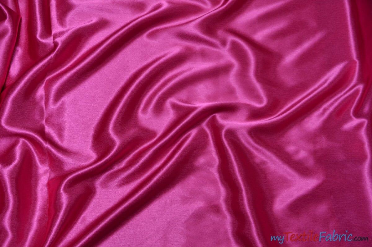 Crepe Back Satin | Korea Quality | 60" Wide | Continuous Yards | Multiple Colors | Fabric mytextilefabric Yards Fuchsia